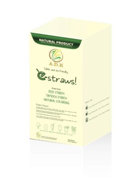 Green Rice Straws – Made from Rice & Tapioca Starch, Edible Ingredients, Sturdy for Cold Drinks (Sodas, Juices, Coffee & More)